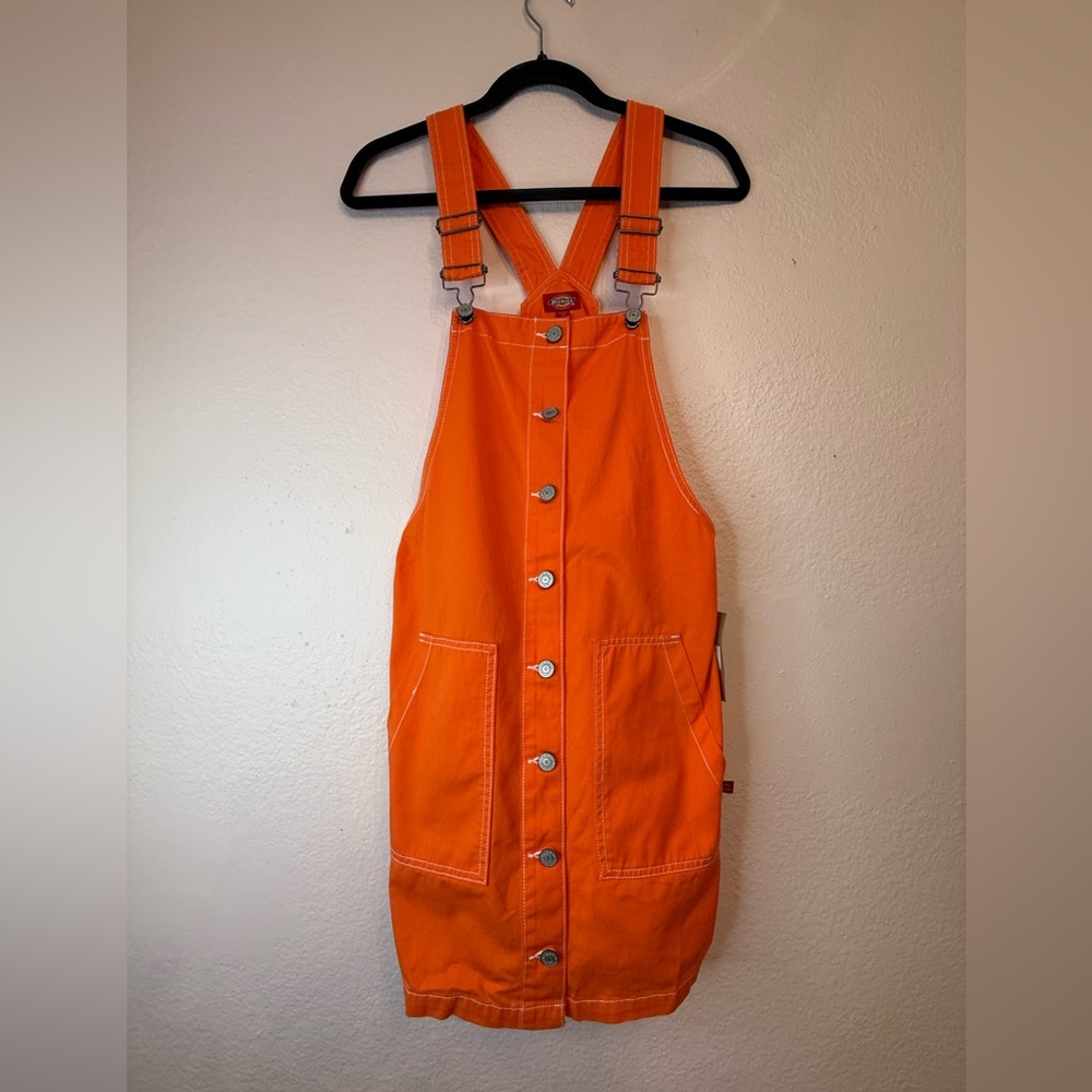 NWT dickies orange overall dress